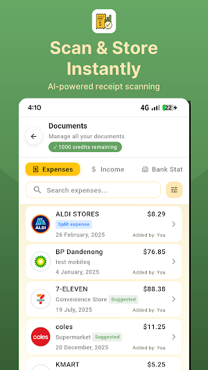 Instant Receipts: GST & ATO Screenshot 0