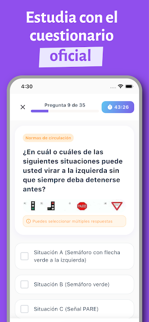 Conduzy - Teórico de Conducir Screenshot 2