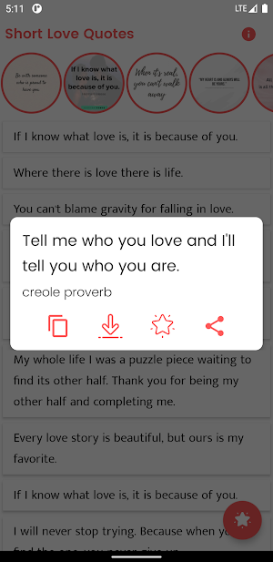 Short Love Quotes and Sayings Screenshot 3