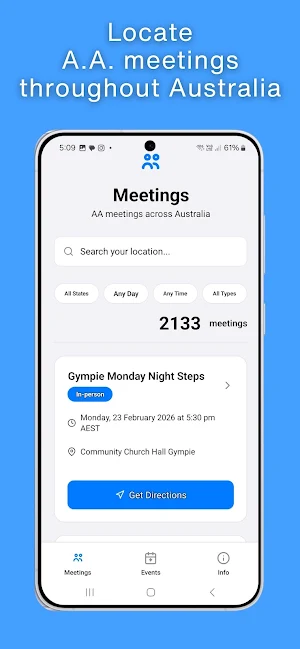 AA Meetings Finder Screenshot 0