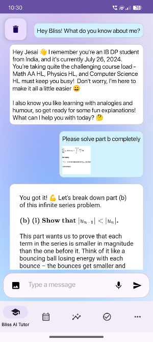 Bliss AI: AI Tutor & Study Pal Screenshot 3