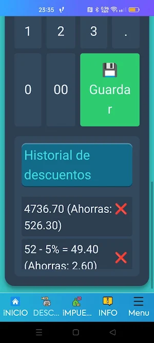 Calculadora de descuentos Screenshot 3