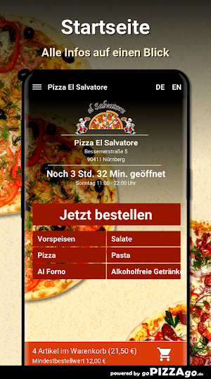 Pizza El Salvatore Nürnberg Screenshot 1