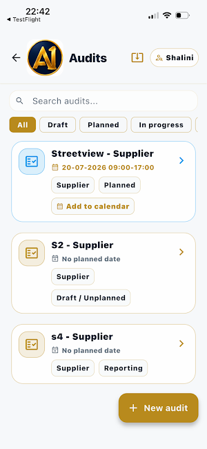 A1 Audit App Screenshot 0