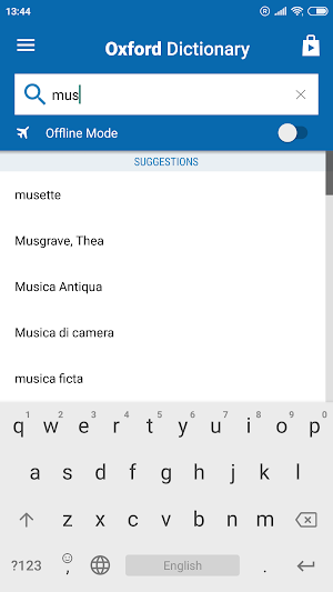 Oxford Dictionary of Music Screenshot 1