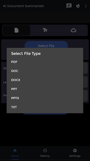 AI Document & Text Summarizer Screenshot 1