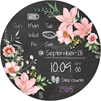 BFF98- Blackboard Art Flower