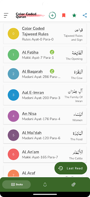 Color Coded Quran with Tajweed Screenshot 0
