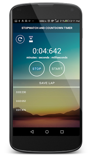 Stopwatch and Countdown Timer Screenshot 1