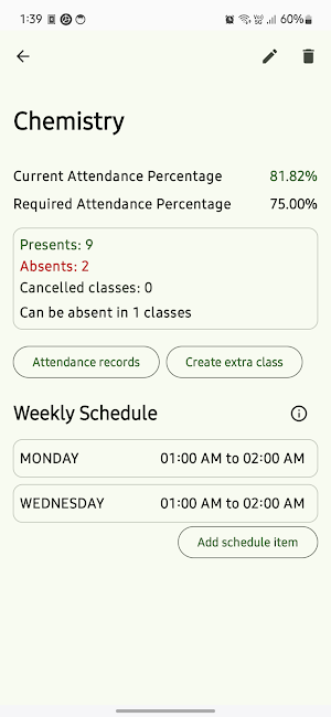 Attendance Tracker, Bunk count Screenshot 2