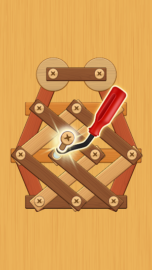 Wood Puzzle: Nut & Bolt Screw Screenshot 1