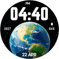 EarthSpace Digital Watch Face