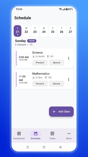 Timetable App For Students Screenshot 1