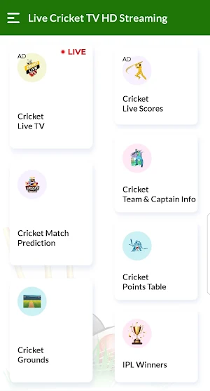 Live Cricket TV HD Streaming Screenshot 0