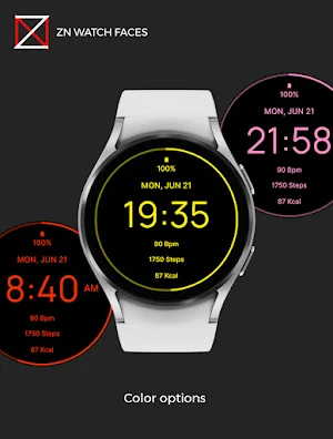 Black Fitness Watch Face Screenshot 1