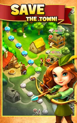 Robin Hood Legends – A Merge 3 Puzzle Game Screenshot 1