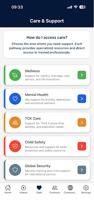 Care Resources Screenshot 1