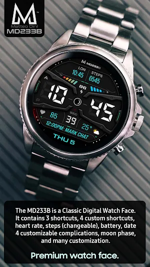 MD233B Digital watch face Screenshot 1