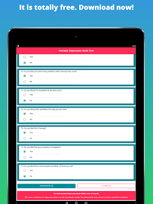 Geriatric Depression Scale - Self Harm Tracker Screenshot 2