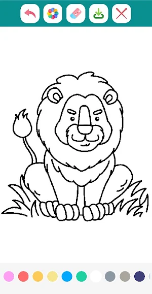 Cute Lion Coloring Book Screenshot 3