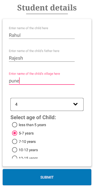 ASER Sample Collection Screenshot 1