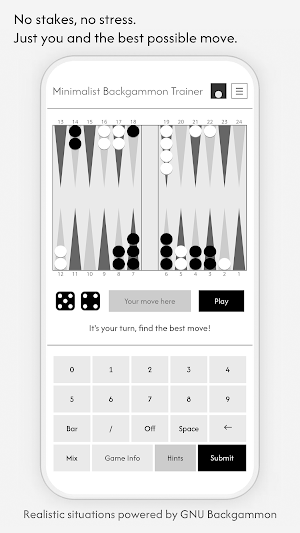 Minimalist Backgammon Trainer Screenshot 0
