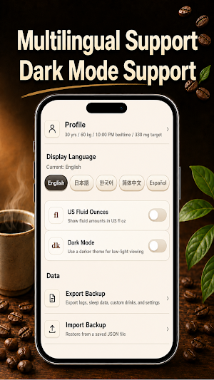 CaffeinDiary: Caffeine Tracker Screenshot 3