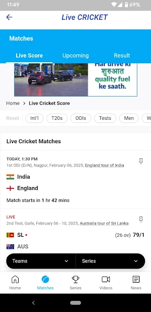 Live Cricket TV HD Streaming Screenshot 3