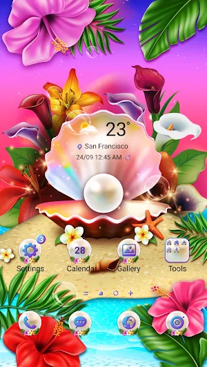 Summer Beach Pearl - Wallpaper Screenshot 0