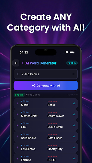 Imposter Game: AI Word Party Screenshot 1
