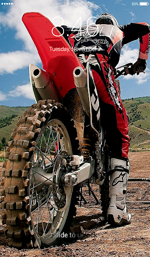 Motocross Lock Screen Screenshot 0