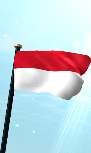 Monaco Flag 3D Live Wallpaper Screenshot 0