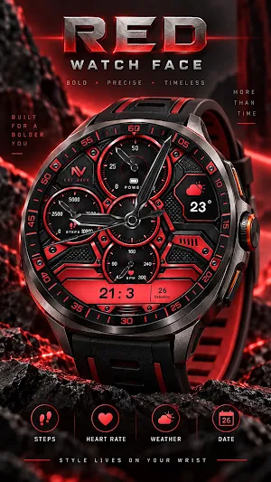 LX005 Gold Hybrid Watch Face Screenshot 2