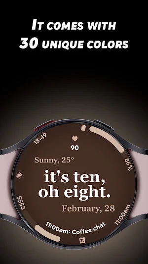 Ultra Text - Watch face Screenshot 1