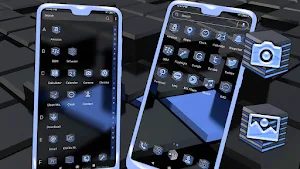 3D Black Cube Theme Screenshot 2