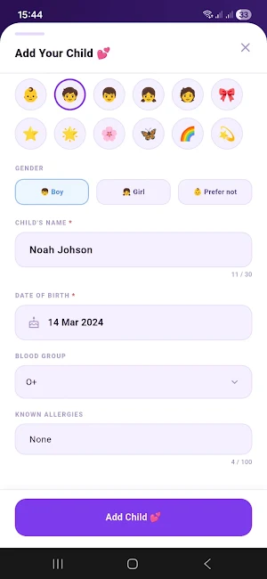 VitalSign: Kids Health Tracker Screenshot 1
