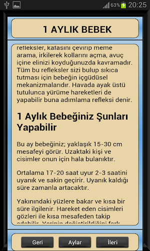 Bebek Gelişimi Ay Ay Detaylı Screenshot 2