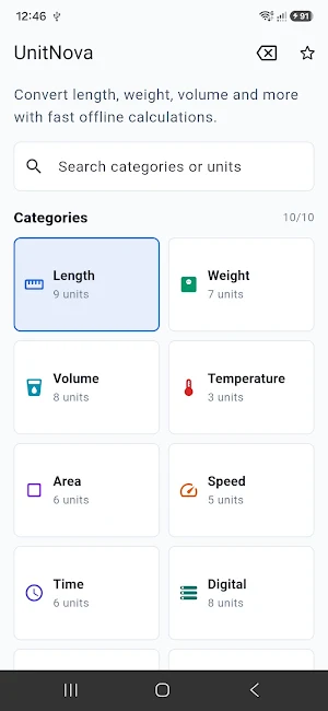 UnitNova: Unit Converter Screenshot 0