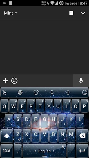 Keyboard Theme MilkyWay Screenshot 0