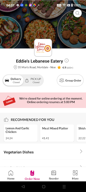 Eddie's Lebanese Eatery Screenshot 2