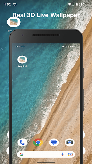 Tropical Beach Live Wallpaper Screenshot 2