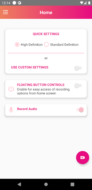 Recoder - Capture screen and t Screenshot 1