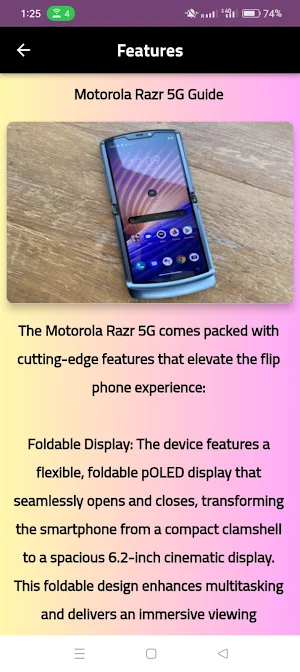 motorola razr 5g guide Screenshot 1