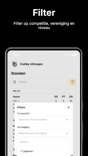 Clubby Uitslagen Screenshot 2