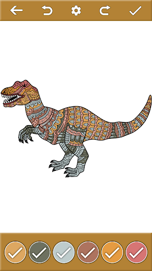 Dinosaur Colors By number Book Screenshot 2