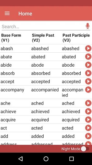 English Verbs: Regular and Irregular Screenshot 0