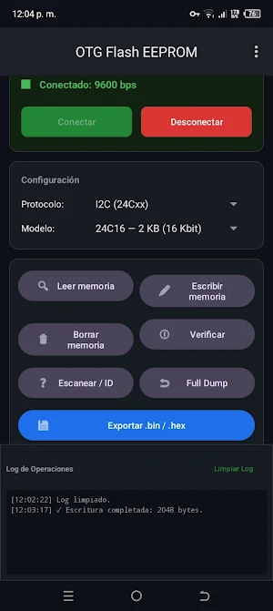 OTG Flash EEPROM Screenshot 0