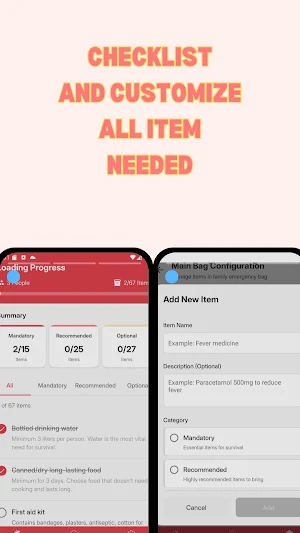 Siger - Emergency Bag Prepare Screenshot 2