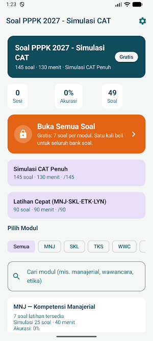 Soal PPPK 2027 - Simulasi CAT Screenshot 0