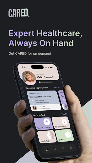 Cared | On Demand Healthcare Screenshot 0